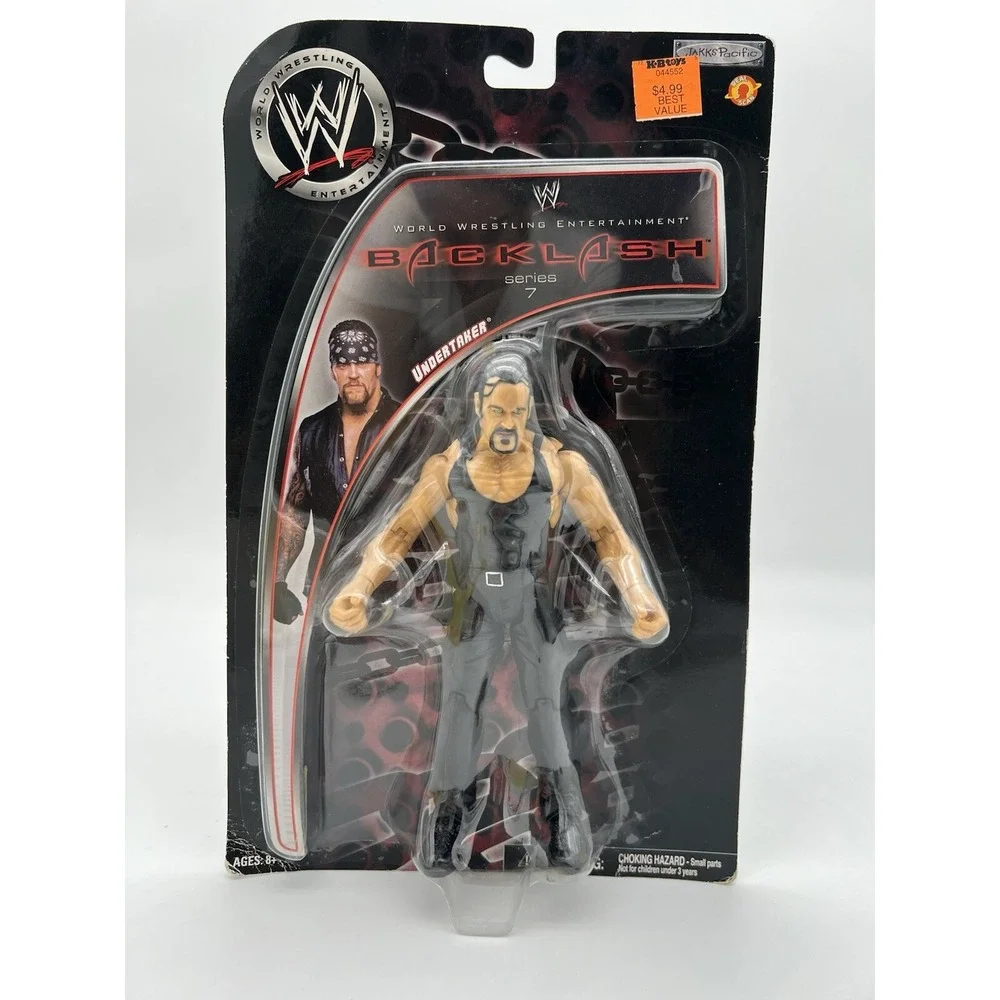 Vintage WWE Undertaker Action Figure Jakks Pacific Backlash Series 7 MOC 2005